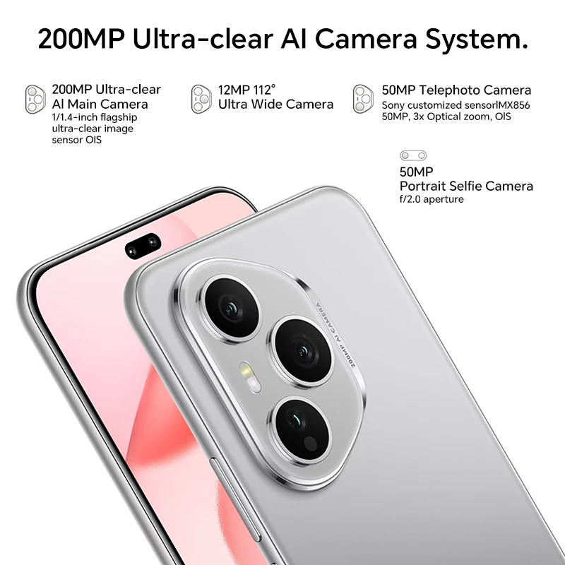2025 Новый смартфон HONOR 400 Pro 5G Global Version, 200 МП, основная камера AI, 6,7-дюймовый AMOLED-экран, 6000 мАч, 100 Вт, проводной, 50 Вт, беспроводной