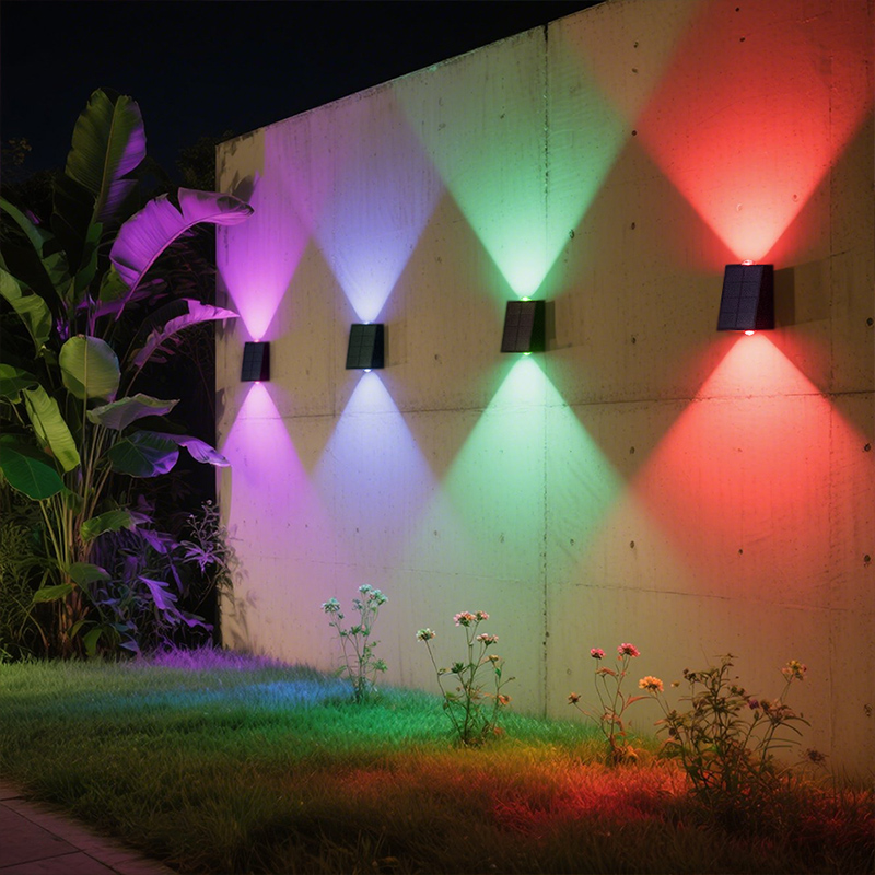 2leds luzes solares ao ar livre, iluminação atmosfera à prova dwaterproof água, lam de parede decorativa para jardim quintal varanda passarela acampamento deco