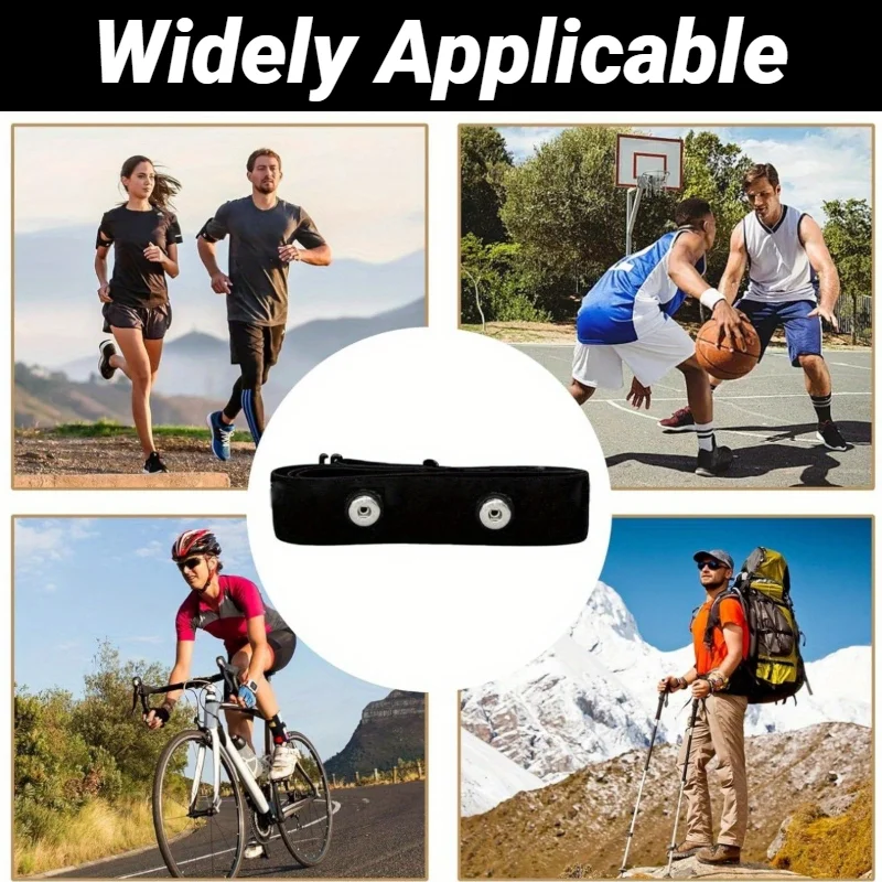 Cinghia di ricambio per cardiofrequenzimetro compatibile con Polar Coospo Wahoo Tick Garmin Magene Fascia per sensore Cintura elastica per il petto
