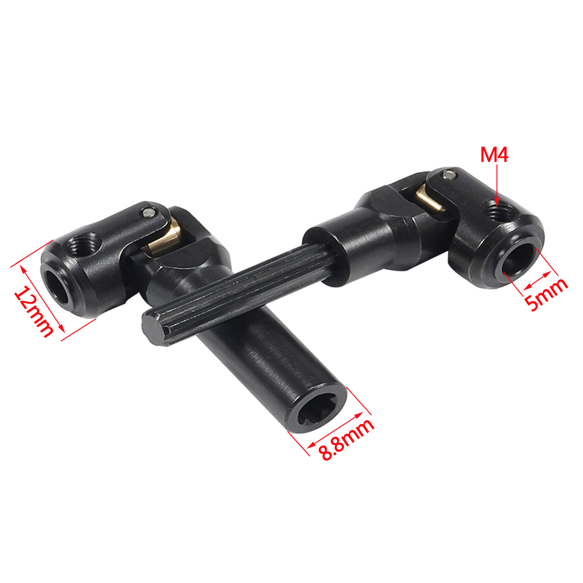 Bearbeitete Metallantriebswelle für 1/10 RC Crawler Car Axial SCX10 Pro Capra Wraith TRX4 TRX6 Element Enduro Redcat GEN8 CC01 TF2