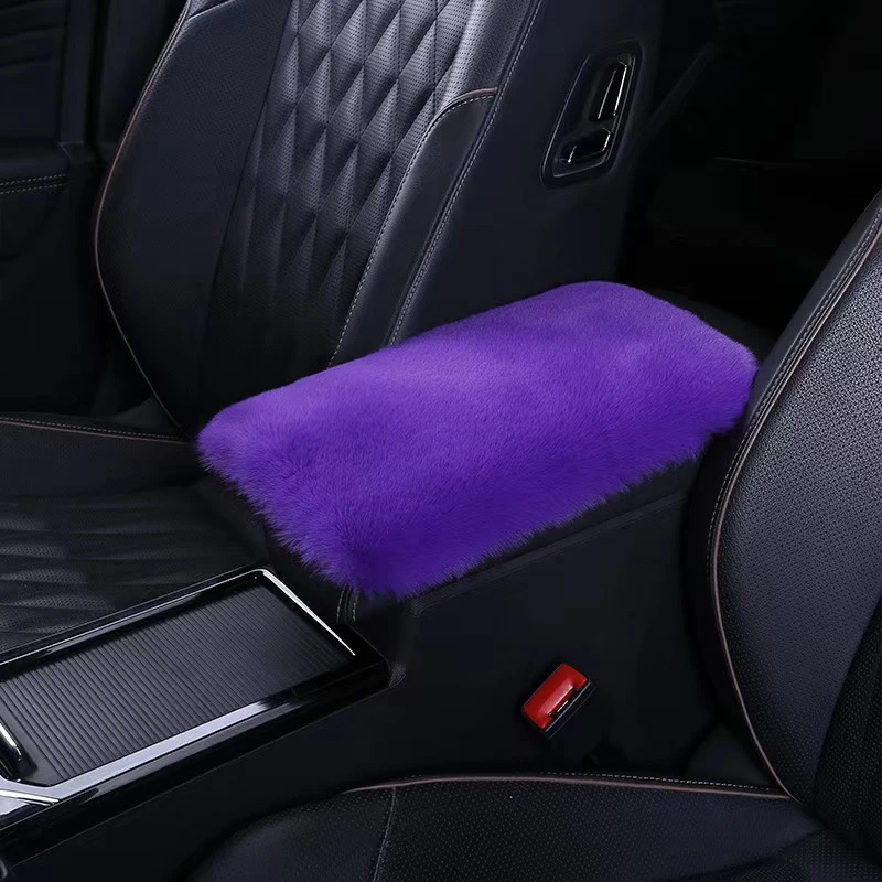 Caixa de apoio de braço do carro de pelúcia almofada quente console central braço capa almofadas estiva arrumação universal decoração interior do automóvel