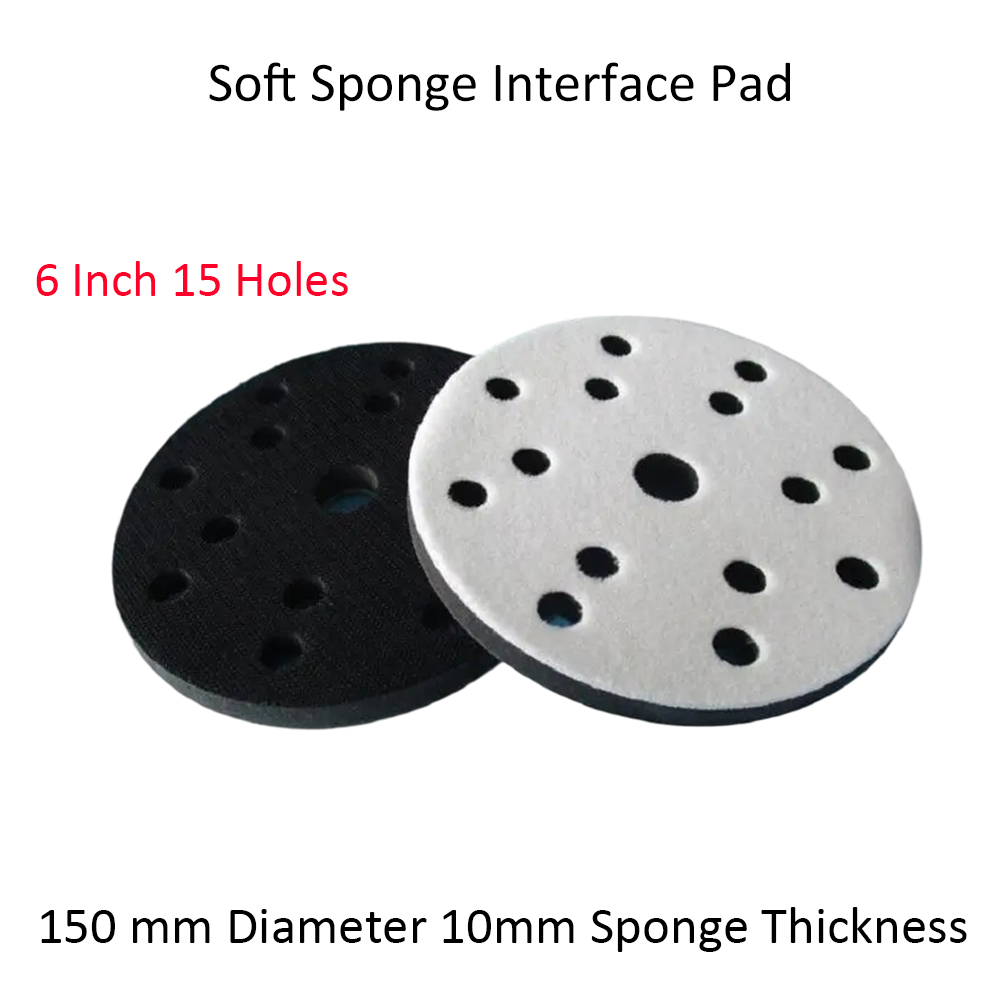 13 Types 2 Pcs 6Inch 150mm Sponge Interface Pad Hook&Loop for Sanding Pad Abrasive tools Accessories For Metal Wood and Repair
