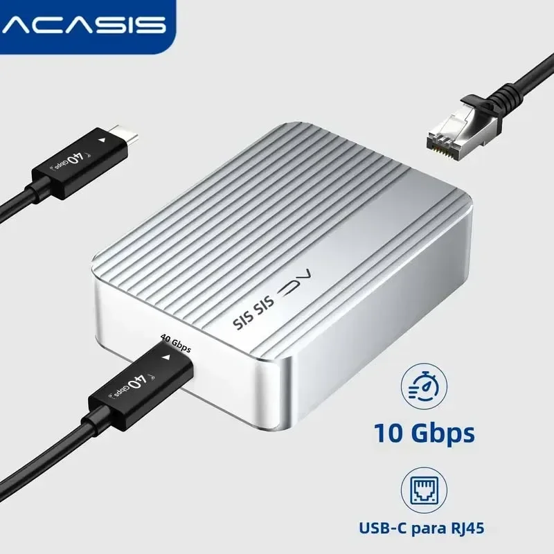Сетевая карта Acasis 10 Гбит/с, адаптер USB-C к RJ45, обеспечивающий стабильный Интернет для Macbook/Mac Studio PC
