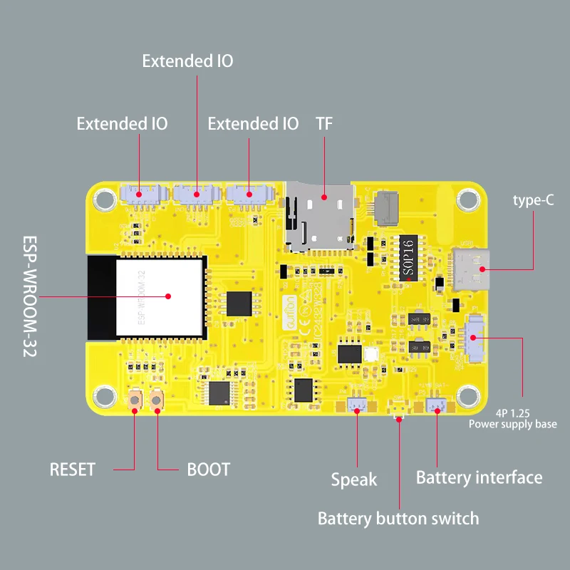 2.8 Inch 240*320 Capacitive Touch Screen WROOM ESP32 Arduino LVGL WIFI&Bluetooth Development Board 2.8" LCD TFT Module Type-C