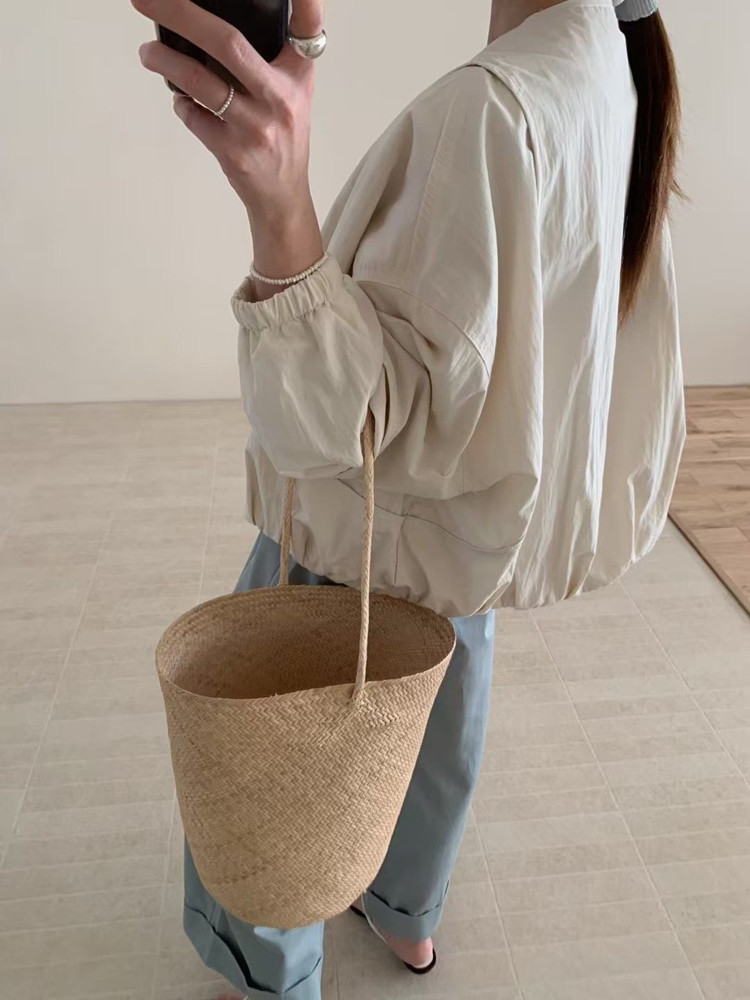 Abrigo de mujer de Color sólido de estilo coreano, chaqueta Bomber holgada de calle alta para primavera, ropa de moda para mujer