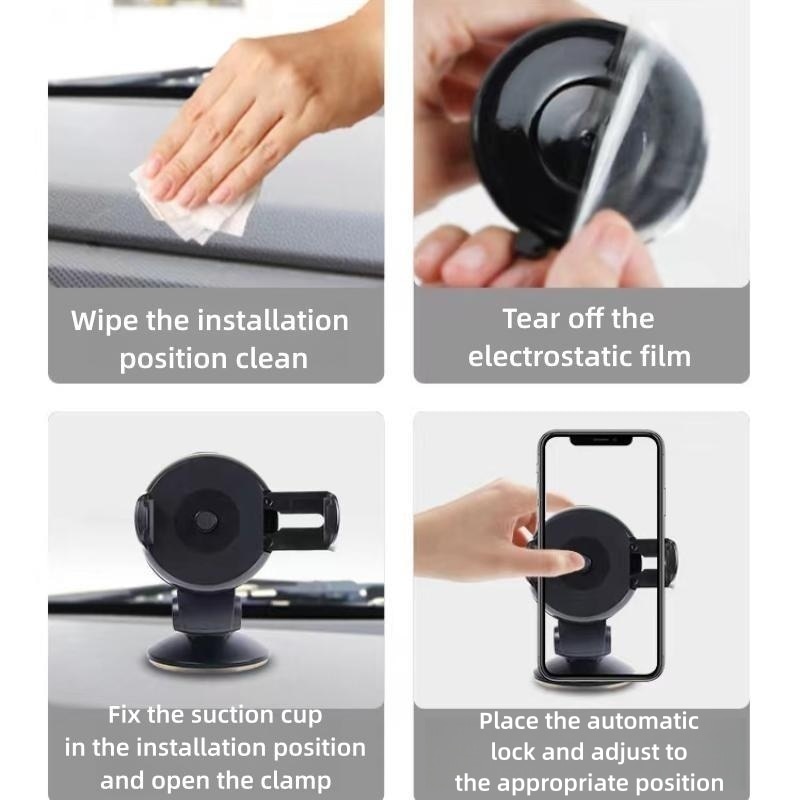 Support de téléphone portable universel pour voiture, support de téléphone dans la voiture, support de cellule de pare-brise, support de smartphone