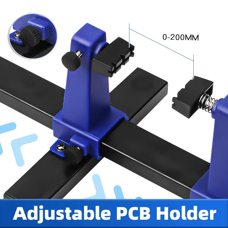 Caixa de ferramentas combinada com suporte PCB ajustável 360 °   Gabarito de solda de rotação para reparo e montagem de placas de circuito impresso