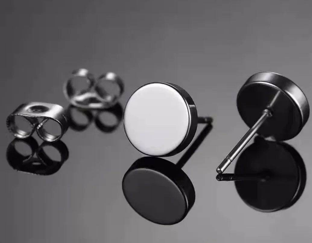 New stainless steel stud earrings
