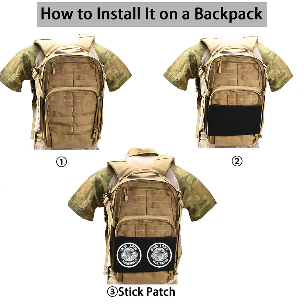 Tactical Molle Patch Panel Mounting Placard Badge Pad Morale Patches Hook and Loop Display Board MOLLE System for Hunting