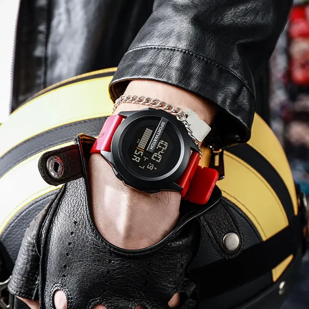 Relojes deportivos para hombre, reloj despertador multifunción para hombre, reloj Digital LED, reloj electrónico deportivo resistente al agua para hombre
