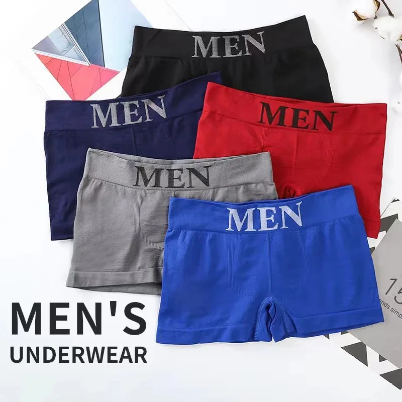 CD HOME Men's underwear, men's boxer shorts, woven fabric, free size, waist 28-40 inches, for Thai male teenagers