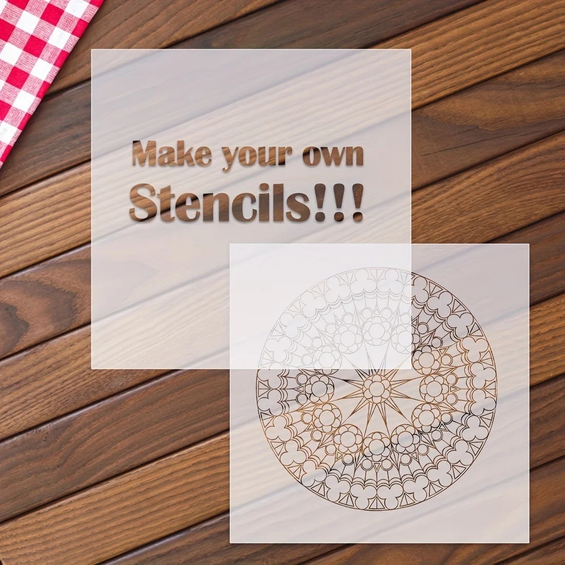 20 Pieces 6 mil 12 x 12 inch Blank Stencil Transparent Material Mylar Template Sheets for Stencils