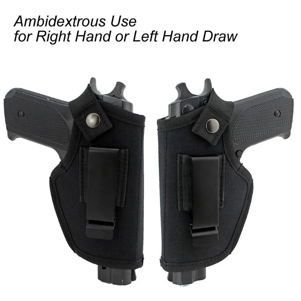 Funda derecha izquierda OWB IWB Universal para interior funda de transporte oculta para G17 19 23 25 26 27 29 30 32 33 38 42 43 S & W M & P