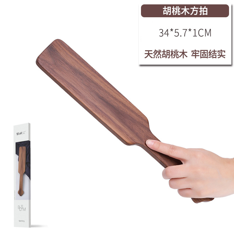 34CM 수제 정품 호두 나무 말 채찍 패들, 말 패들 훈련 작물 복종 승마 비트 박쥐 패들