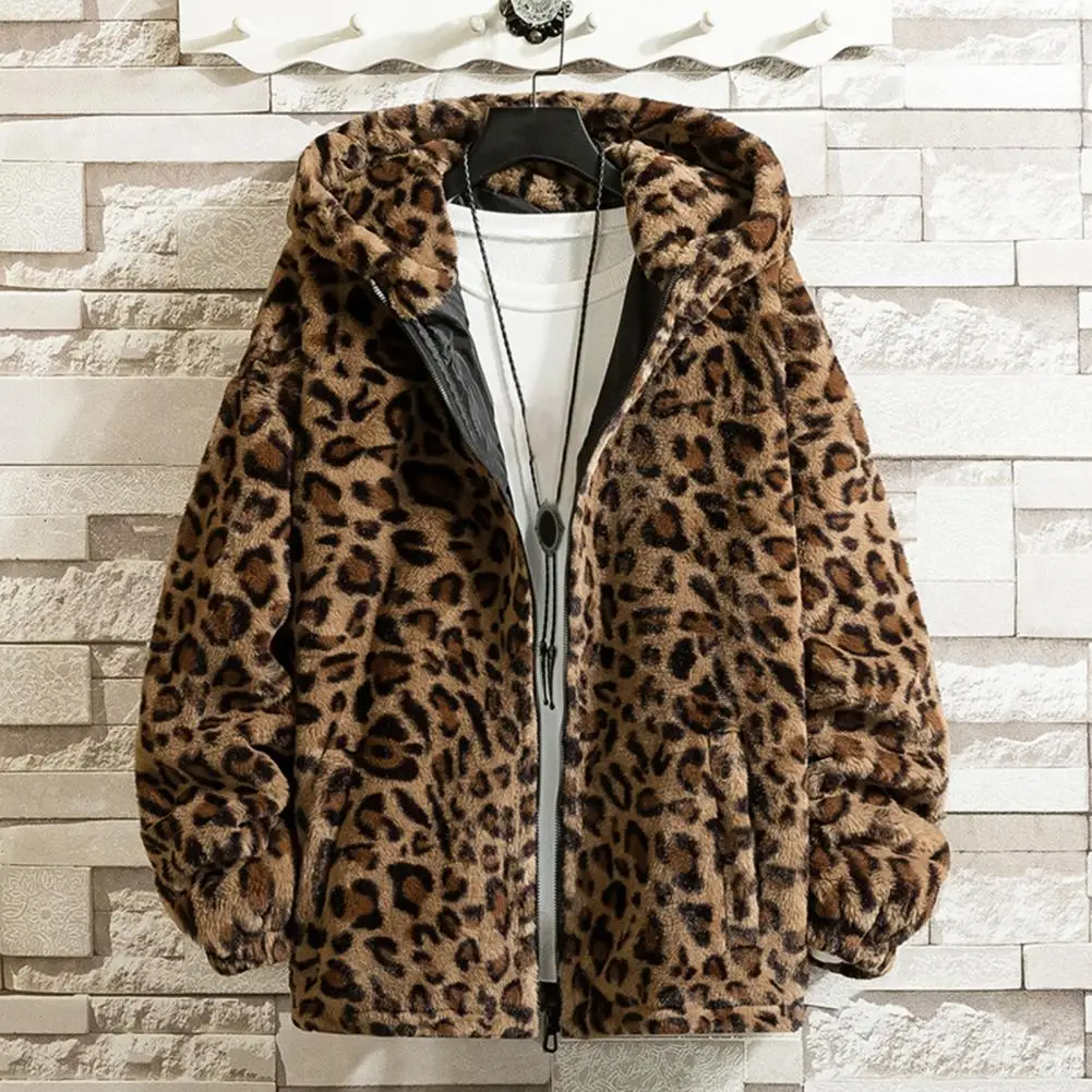 Hautberührender, schicker Wintermantel für Herren, verdickter Fleece-Jackenmantel, Frostschutz-Kapuzenjacke, Taschen für den Außenbereich