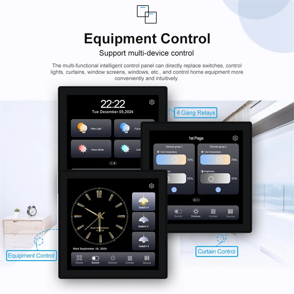 Neue Tuya T3E Pro Smart Control Panel Schalter Touch Screen Panel Schalter Zigbee Intelligente Home Wand Push Licht Schalter Schwarz