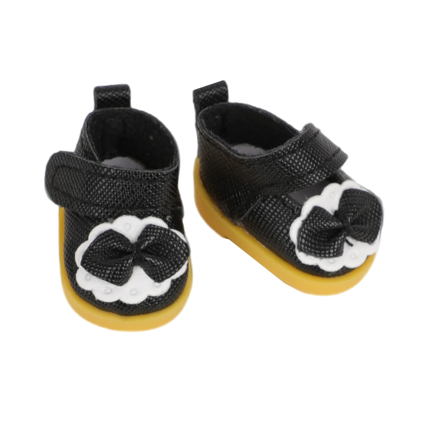 Buty 3,8 cm dla lalek Labubu 17 cm, urocze mini buty z kokardką dla lalek Labubu V1 V2, bawełniane akcesoria do lalek, prezent dla dziewczynki