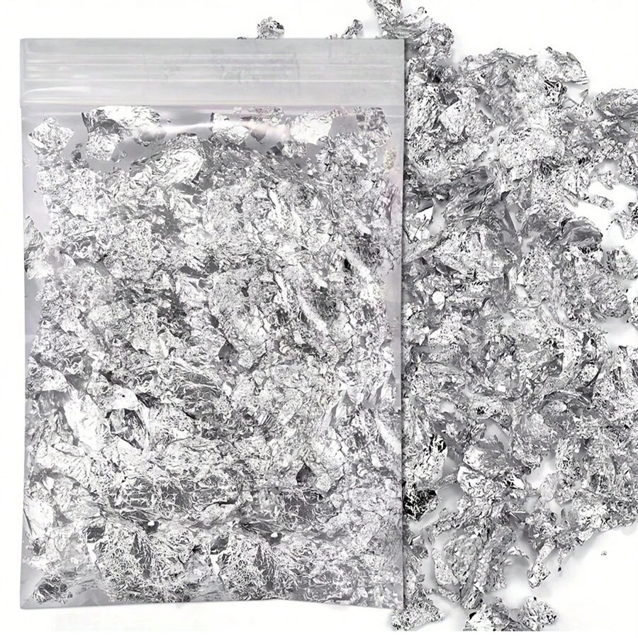 ทองและเงินเลียนแบบทองแดงฟอยล์แฟลชฟอยล์ฟอยล์ตกแต่งเล็บ DIY หลวมฟอยล์