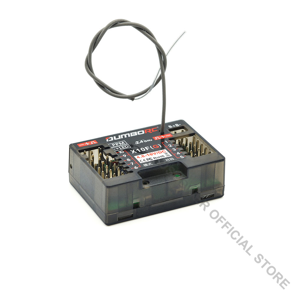 DUMBORC P6FG X10FG P6DC X4FMG MINI 4CH 6CH 10CH receptor 4,8-10V retorno de voltaje para X6 DDF-350 transmisor RC coche barco tanque