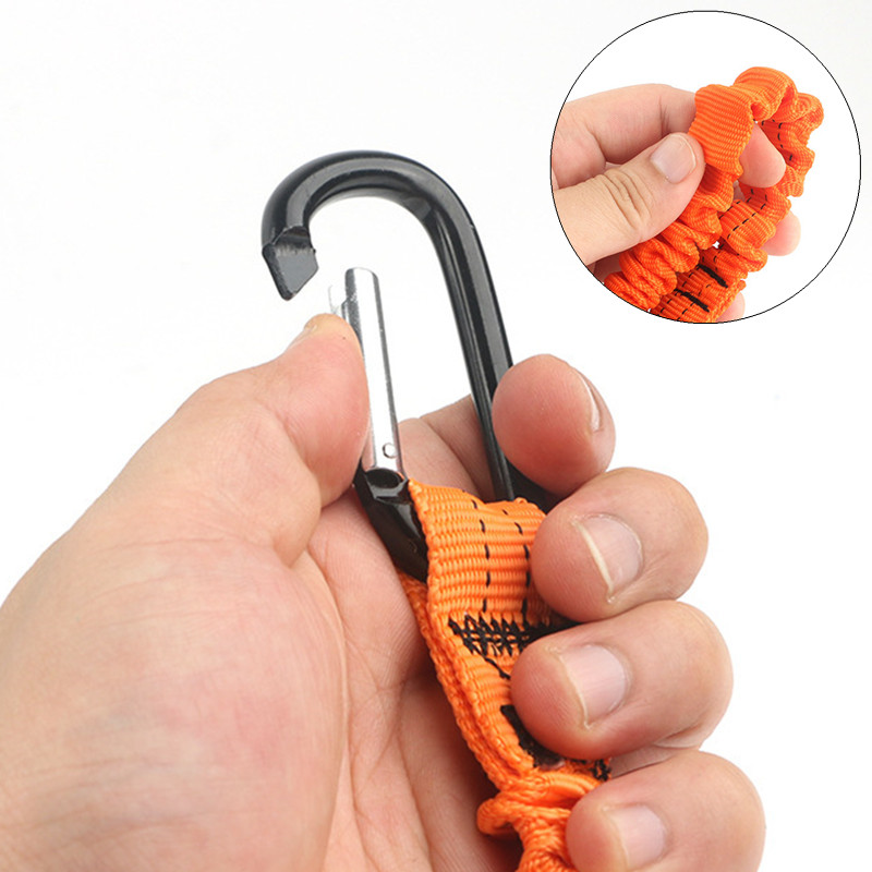 Profissional de alta altitude proteção segurança elástica buffer sling cinto mosquetão gancho trabalho aéreo anti queda fora protetor corda