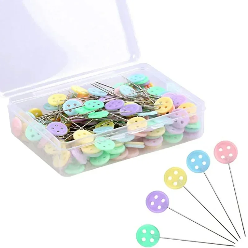 100 Stück Schneidernadeln Stickerei Patchwork Pins Zubehör Werkzeuge Nähnadel DIY Nähzubehör Edelstahl 5BB5704
