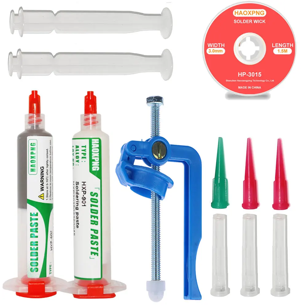 Solder Paste Lead-free Low Temperature 151℃/303.8℉ Flux For Soldering Led Sn64.7bi35ag0.3 Smd Repair No-clean Tin Paste