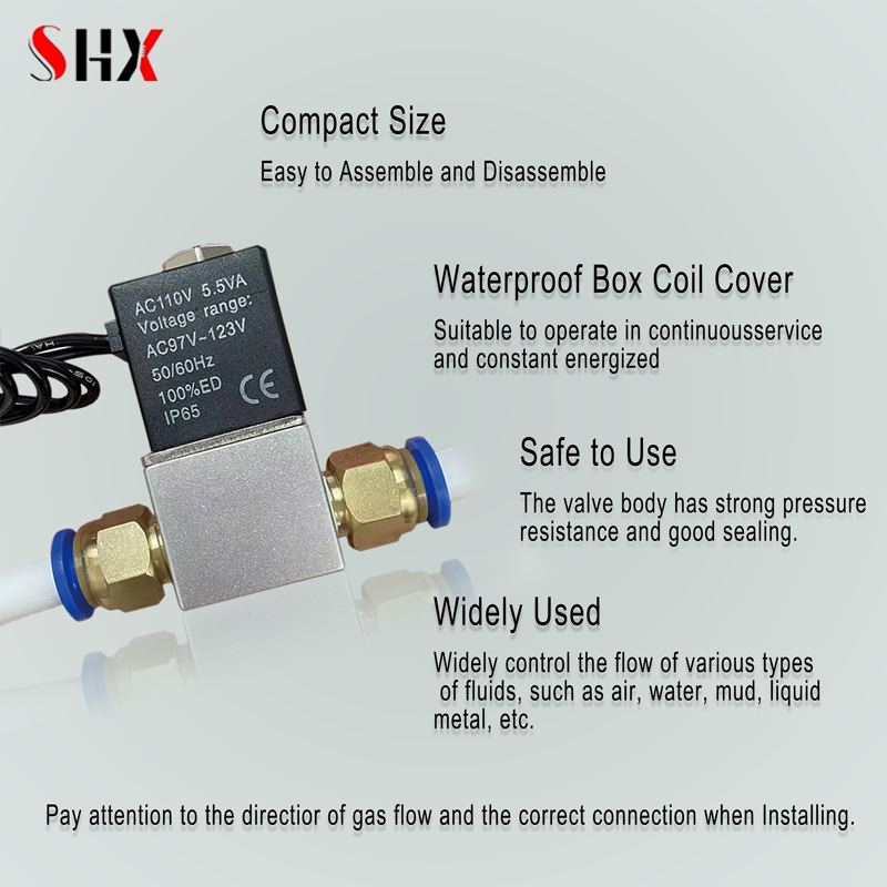 DC 12V 24V 110V 220V voltaje 2 vías para válvula de compresor de aceite de agua de aire 1/4 "válvulas solenoides de aluminio neumáticas normalmente cerradas