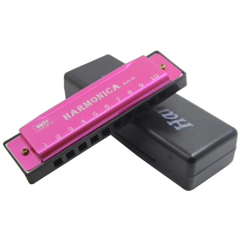 Mondharmonica Sleutel van C 10-gaats diatonische mondharmonica C met koffer voor beginnende studenten Kindercadeau met koffer