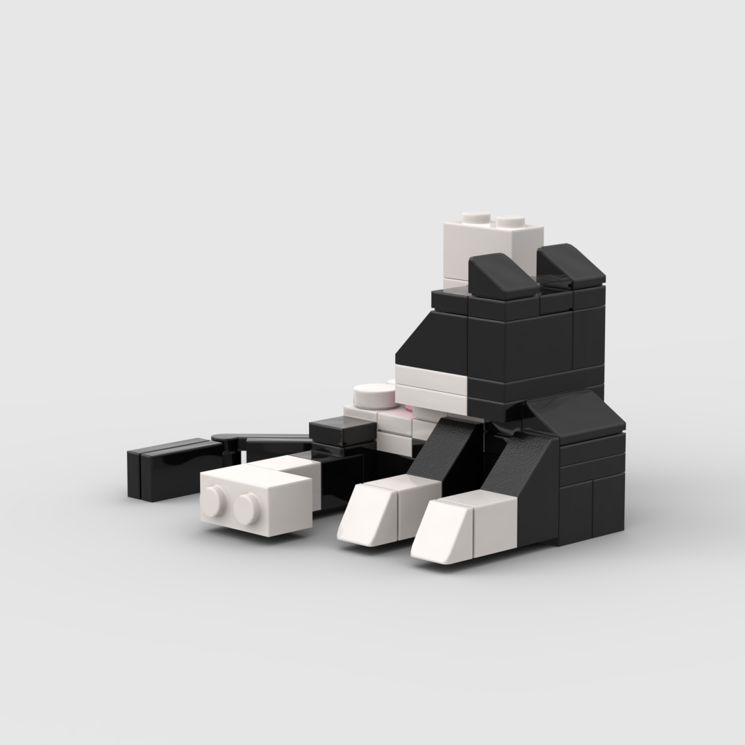 Tier Serie 62Pcs MOC Ziegel Katze Figur DIY Bausteine Kinder Bildung Spielzeug Für Kinder Geburtstag Geschenk