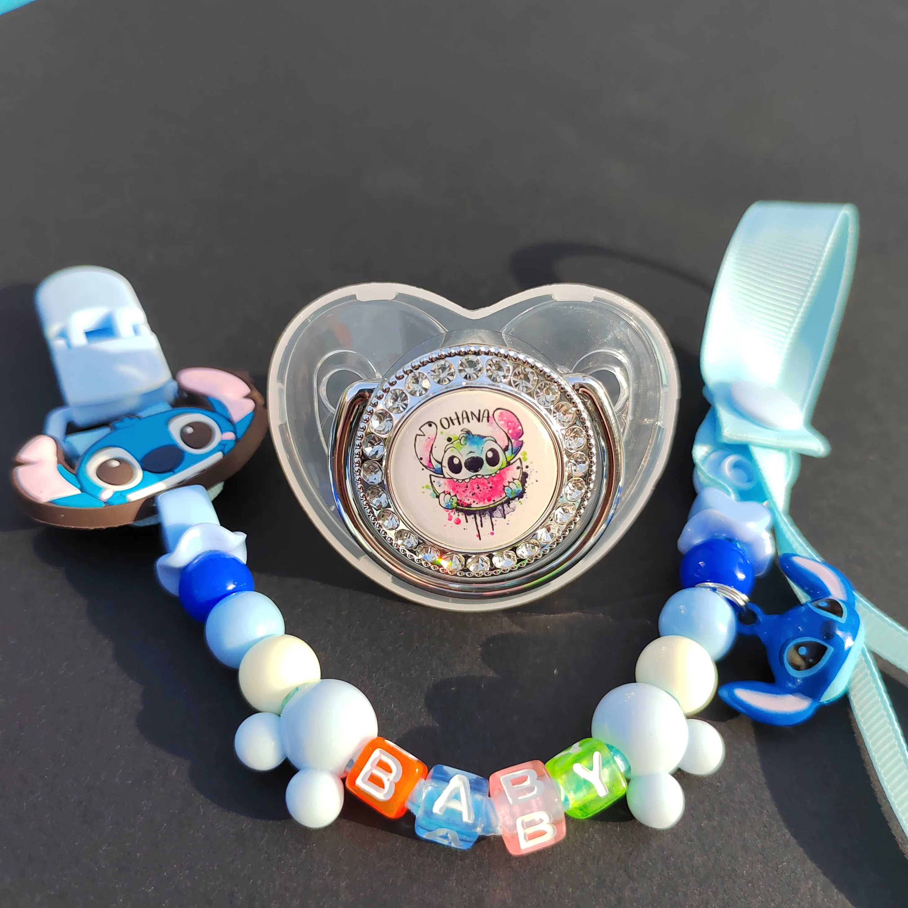 Disney Bán Bé Núm Vú Và Núm Vú Giả Kẹp BPA Free BPA Thời Dẻo Silicone Cho Em Bé Vàng Bling Sơ Sinh Giả Núm Vú