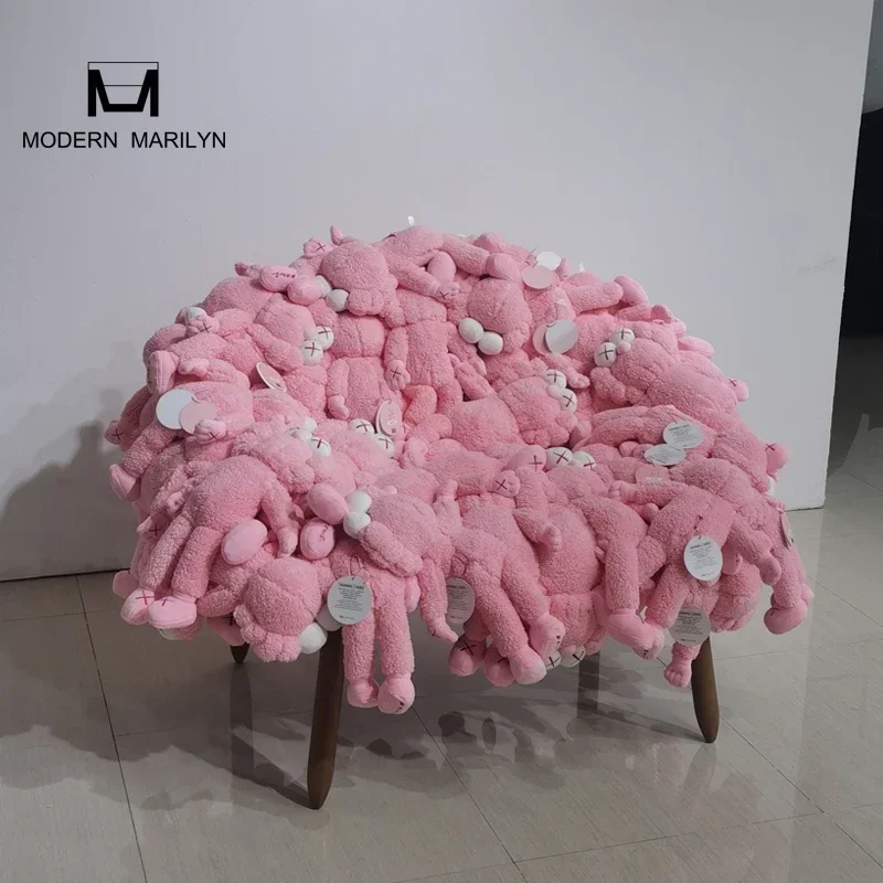 창의적인 어린이 의자 거실 의자, 현대 가정 가구, 수제 핑크 인형 소파, 어린이 침실 사랑스러운 부드러운 장난감 의자