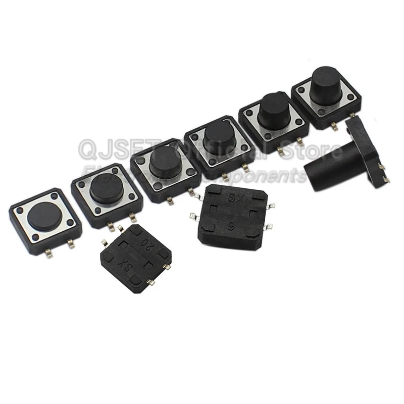 20pcs Tactile Pushbutton Switch Micro Switch 12x12x5mm 12*12* 4.3mm 5.5 6 7 8 9 9.5 10 11 12 13 14 15mm SMD 4-Pin Tactile Switch