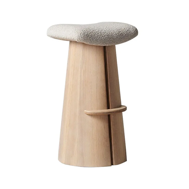 Nordic Luxury Solid Wood Bar Chair Creative Design Kitchen Counter Home Bar Stools Modern Taburetes Altos De Cocina Furniture