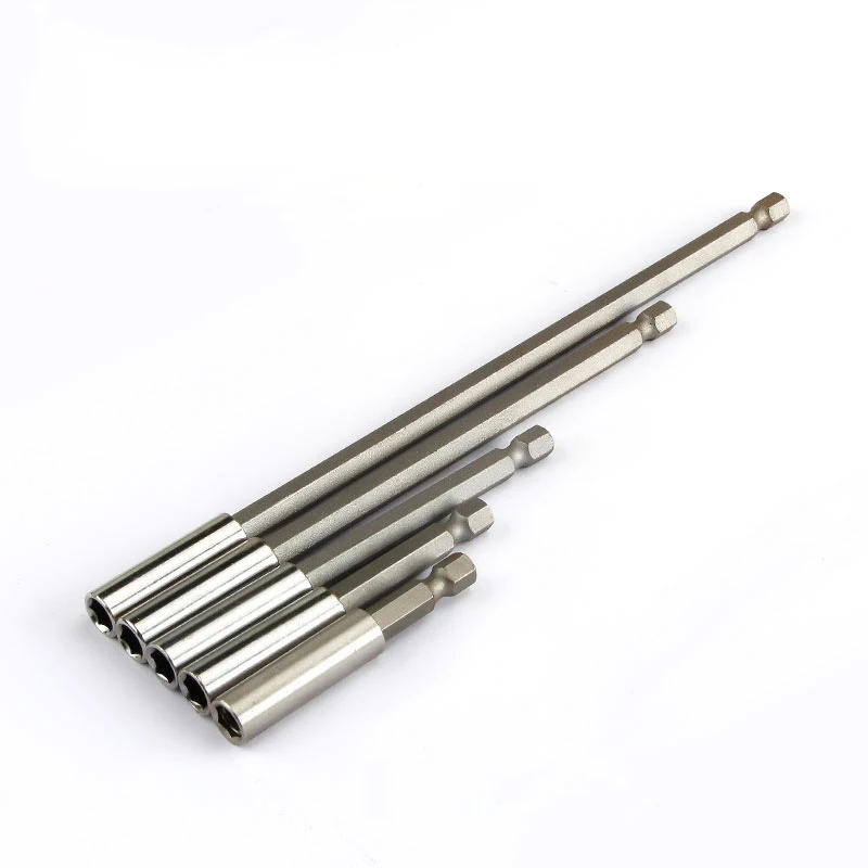 60/100/150/200mm 1Pcs Hexagonal Long Handle Extended Connecting Rod Magnetic Extension Screwdriver Tip Holder Non-slip Hand Tool