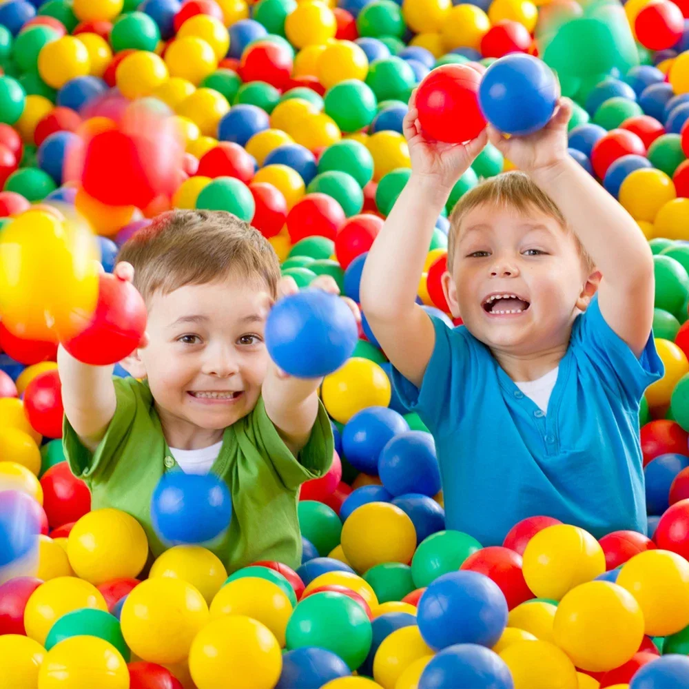 Bola de piscina de plástico macio para crianças Eco-Friendly Colorido, Bebê engraçado, Swim Pit Toy, Bolas engrossadas, Brincar de casa, Tendas ao ar livre, Brinquedos para crianças