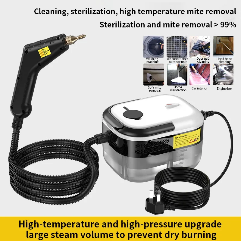 Limpiador a vapor de alta presión y temperatura, fregona a vapor, esterilización, aire acondicionado manual para el hogar, muebles de cocina, baño y coche