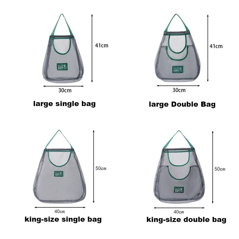 Borse portaoggetti riutilizzabili Borsa a rete da appendere alla cucina Borsa a rete per riporre frutta e verdura per la casa per zenzero, aglio, patate, cipolle