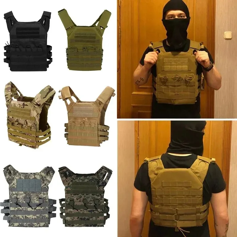 ナイロン JPC タクティカルベスト防水屋外ボディアーマー軽量モールプレートキャリア狩猟ベスト CS ゲームジャングル機器