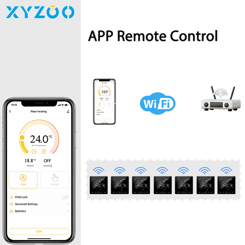 Termostato de calefacción de suelo eléctrico/agua WiFi, controlador de temperatura de caldera de Gas, aplicación Tuya/Smart Life, Alexa, Google Home Voice