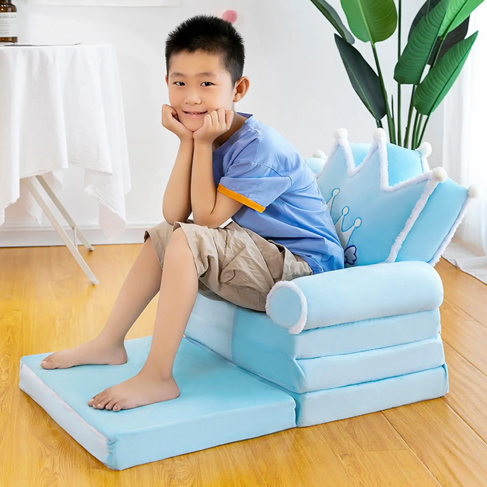 การ์ตูนพับโซฟาสำหรับเด็ก Plush เด็กโซฟาพนักพิงเก้าอี้ Slipcover สำหรับห้องนั่งเล่น