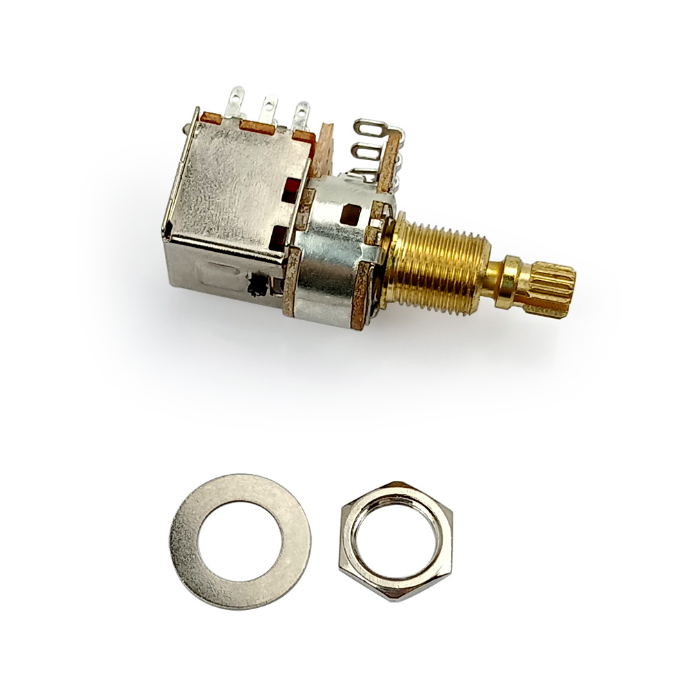 1 stücke Gitarre Push/Push Potentiometer A250K/B250K/A500K/B500K Messing Kurze Lange Split Welle neue Version Kein Mehr Ziehen