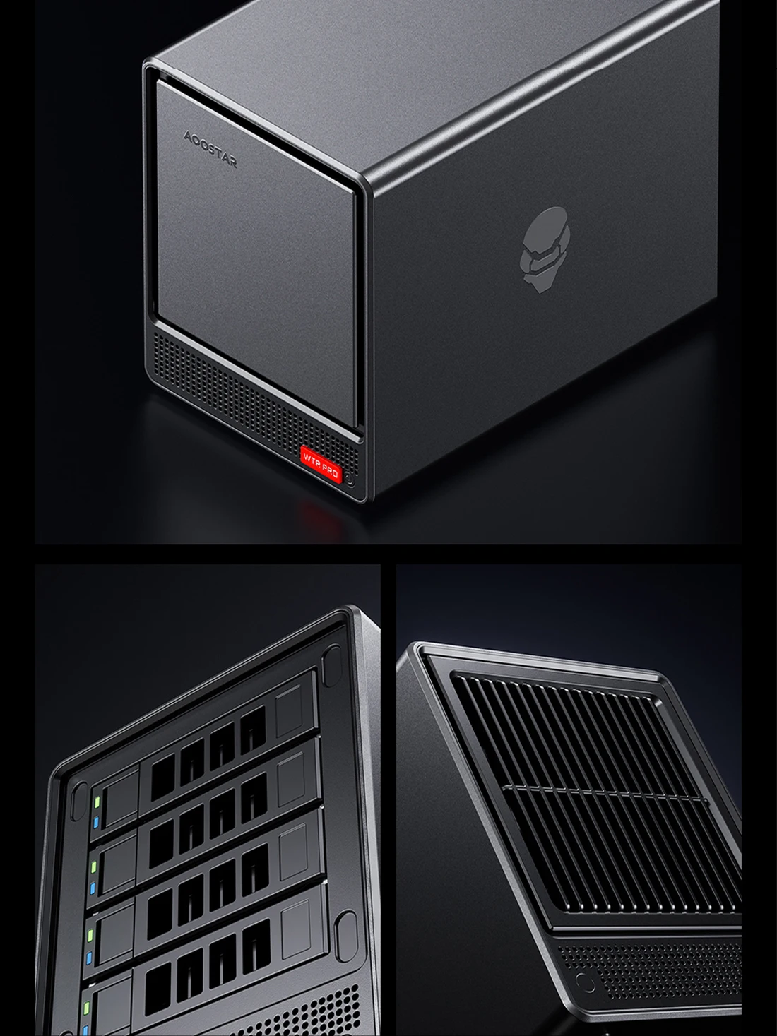 AOOSTAR Mini PC com 4 baias Nas WTR PRO AMD Ryzen 7 5825u DDR4 16GB RAM 500GB 32G 1T SSD suporta 2,5/3,5 "HDD * 4, NVME SSD * 1
