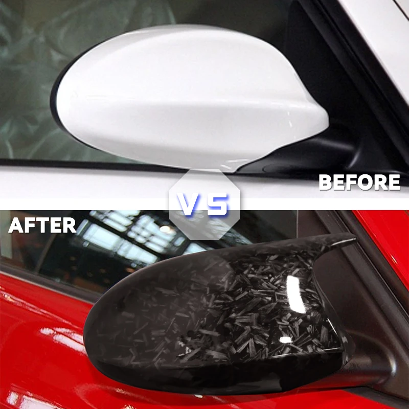 Osłony lusterek wstecznych do Bmw serii 1 3 E90 E91 E92 E93 E80 E81 E87 E88 Włókno węglowe wsteczne Gloss Black