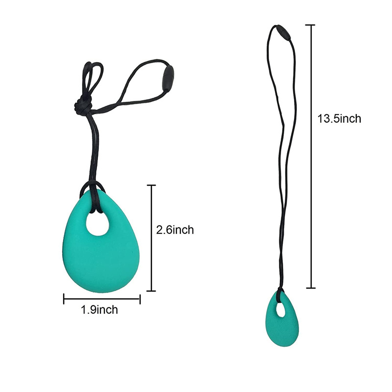 Colgante de silicona para masticar, collar mordedor sensorial, juguetes masticables de silicona para morder y masticar, cuidado del bebé, cuentas sin BPA