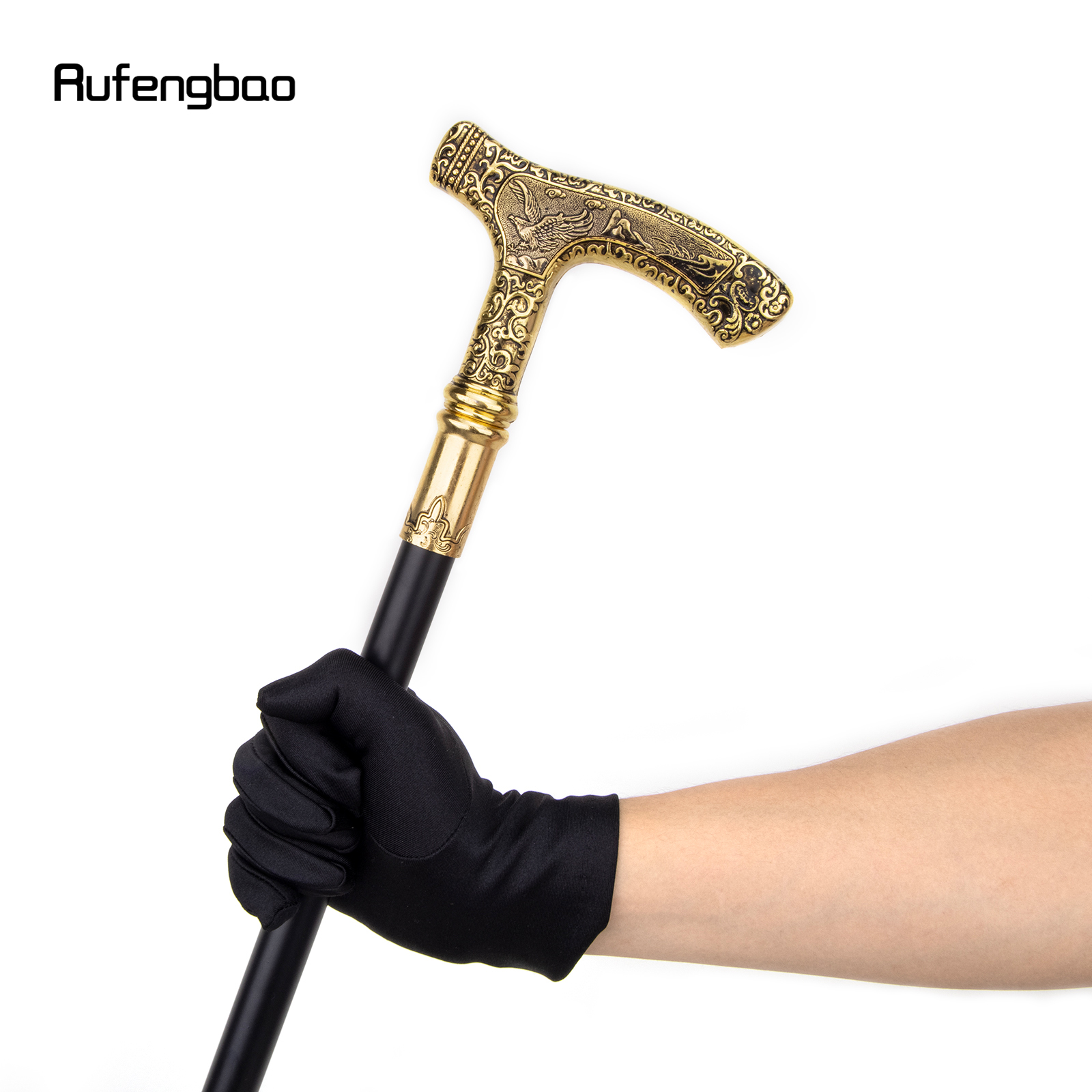 Gold Luxus Adler Griff Walking Cane Mode Dekorative Spazierstock Gentleman Elegant Cosplay Cane Knopf Crosier 90cm