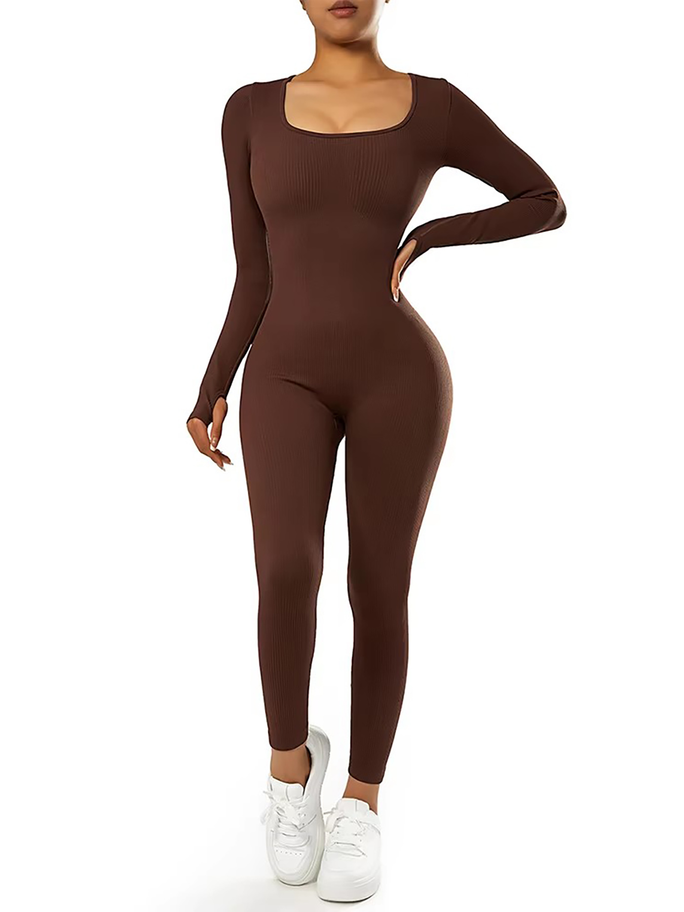 Terno de yoga de uma peça feminino macacão preto manga comprida bodysuit sexy e elegante streetwear casual esportes bodysuit