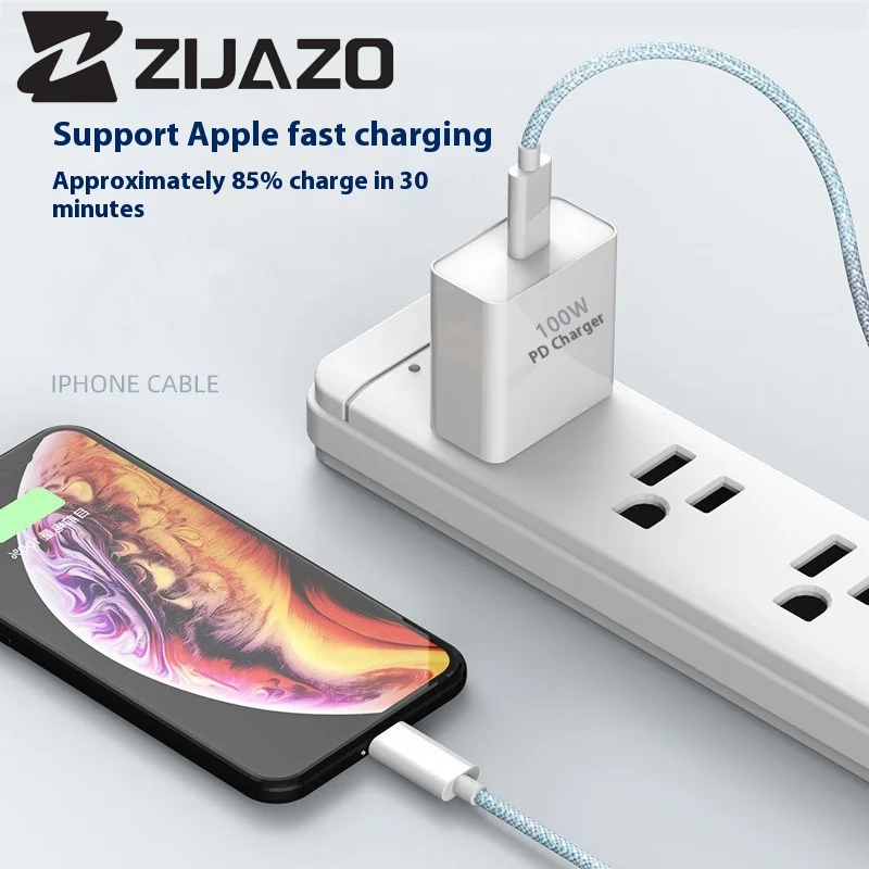Zijazo USB-C para tipo c cabo colorido para apple iphone 15 pd 60w carregamento rápido para huawei xiaomi samsung tipo c cabo de tecelagem