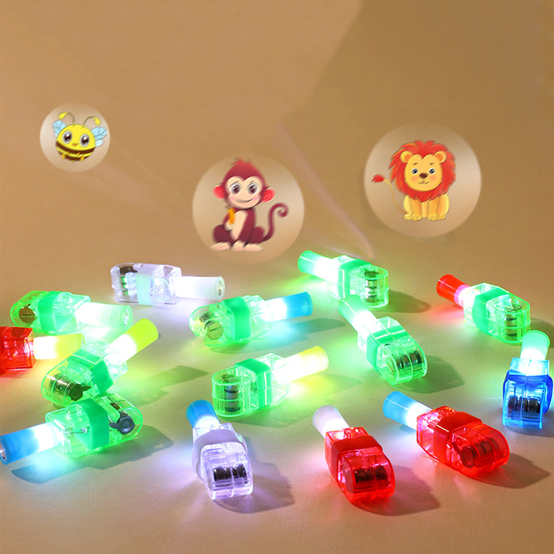 5 шт., разноцветные Мультяшные Светодиодные проекционные фонарики