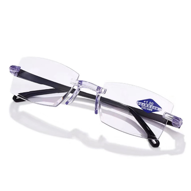 Kim Cương Mới-Cắt Vòng Tay Mã Não Tiến Bộ Kính Đọc Sách Nam Xanh Dương Chặn Ánh Sáng Multifocal Kính Mắt Siêu Nhẹ Không Gọng Kính Mắt