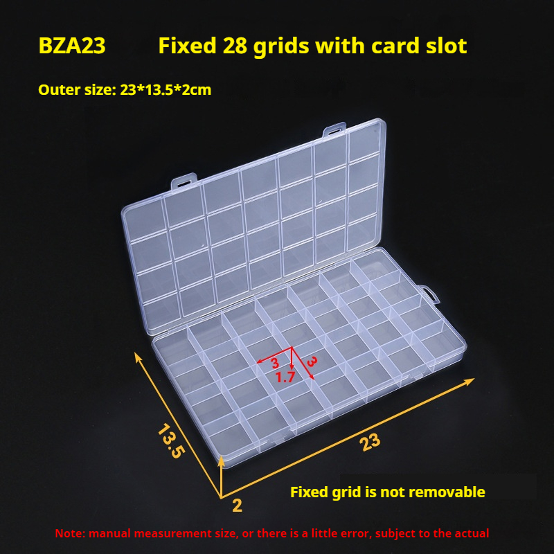 1 PC 28 Grids Transparent Kunststoff Organizer Box Schmuck Perlen Lagerung Container DIY Handwerk Ohrring Schmuck Rechteck Box Fall